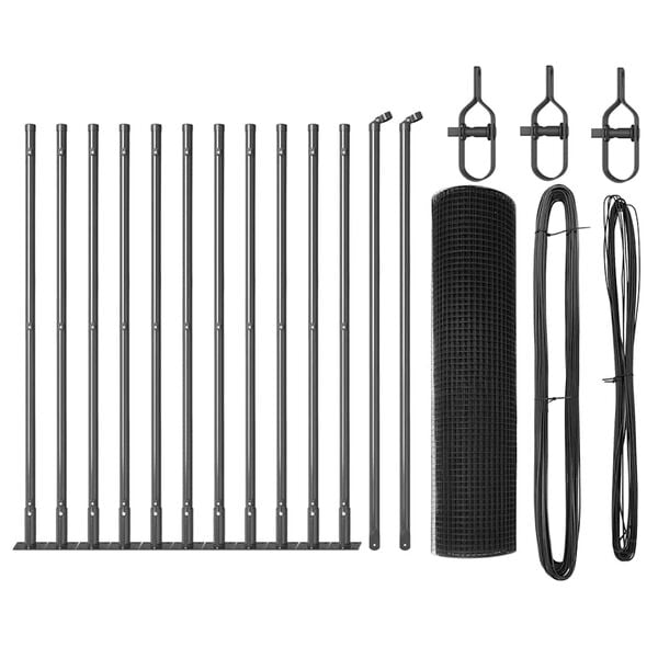 vidaXL Palo della recinzione Grigio 25 x 0,4 m (rete 19 x 19 mm)