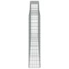 vidaXL Cesti Gabbioni ad Arco 5 pz 400x30x140/160 cm Ferro Zincato