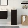 vidaXL Mobile da Bagno Rovere nero 32 x 34 x 90 cm Legno multistrato