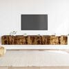 vidaXL Set Mobili Porta TV 3 pz Rovere Fumo in Legno Multistrato