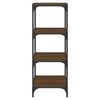 vidaXL Libreria rovere marrone 40x33x100cm Legno Multistrato e Acciaio