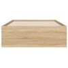 vidaXL Giroletto Cassetti Rovere Sonoma 100x200 cm Legno Multistrato