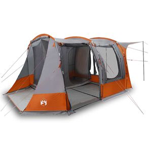 vidaXL Tenda da Campeggio per Auto Grigio e Arancione Impermeabile