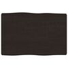 vidaXL Piano Tavolo Marrone Scuro 60x40x(2-4)cm in Rovere Non Trattato
