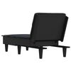 vidaXL Chaise Longue in Tessuto Nero