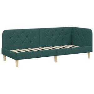vidaXL Cornice del letto ad angolo Verde Scuro 80 x 200 cm Tessuto