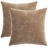 vidaXL Federa 2 pz HEERLEN Marrone 40 x 40 cm Tessuto Chenille