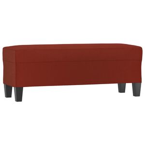vidaXL Panca Rosso Vino 100x35x41 cm in Similpelle