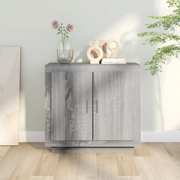 vidaXL Credenza Grigio Sonoma 80x40x75 cm in Legno Multistrato