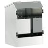 vidaXL Mangiatore per conigli Argento 33,5 x 25,5 x 45,5 cm 3 kg