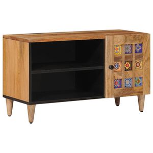vidaXL Mobile TV Naturale 80 x 33 x 46 cm Legno di mango massello