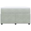 vidaXL Giroletto a Molle con Materasso Grigio Chiaro 120x200cm Velluto