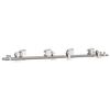 vidaXL Kit Binari Porta Scorrevole 183 cm Acciaio Inossidabile Argento