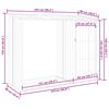 vidaXL Capanno per Legna da Giardino 245x98x159 cm in Acciaio Zincato