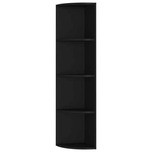 vidaXL Scaffale Angolare Autoportante Nero 40x41,5x180cm Multistrato