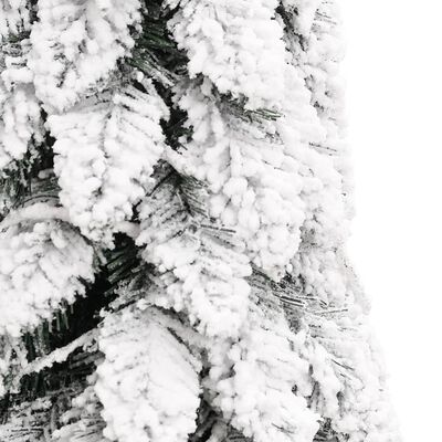 vidaXL Albero di Natale Artificiale con 100 LED e Neve Floccata 180 cm