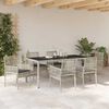 vidaXL Set da Pranzo per Giardino 7 pcs Grigio chiaro polyrattan