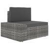 vidaXL Set Divani da Giardino 8 pz in Polyrattan Grigio