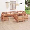 vidaXL Set Salotto da Giardino 10 pz in Legno Massello di Pino Ambra