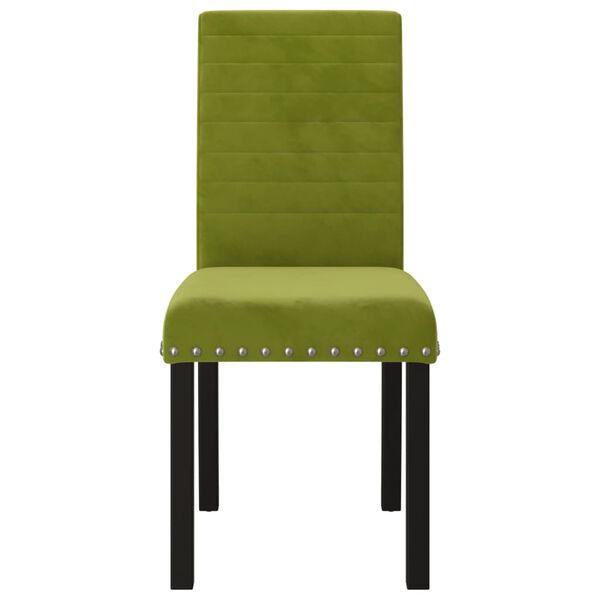 vidaXL Sedie da Pranzo 2 pz Verde Chiaro in Velluto