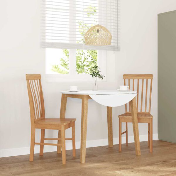 vidaXL Sedie da Pranzo 2 pz in Legno Massello di Hevea