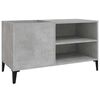 vidaXL Mobile Porta Dischi Grigio Cemento 84,5x38x48 Legno Multistrato
