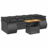 vidaXL Set Divani da Giardino con Cuscini 8 pz Nero in Polyrattan