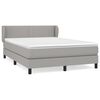 vidaXL Giroletto a Molle con Materasso Grigio Chiaro 140x200cm Tessuto
