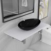 vidaXL Set Mobili da Bagno 2 pz Ceramica Bianco