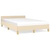 vidaXL Giroletto senza Materasso Crema 120x190cm in Tessuto