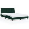 vidaXL Giroletto senza Materasso Hanko Verde Scuro 140x190 cm in Velluto