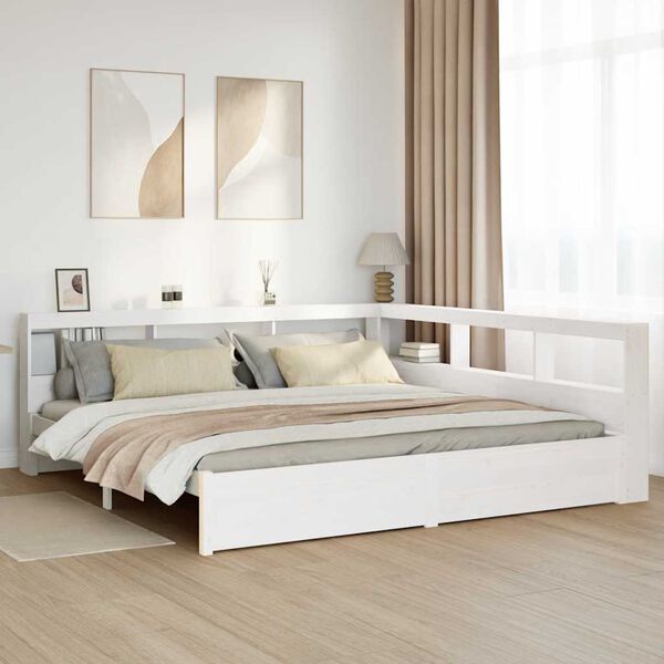 vidaXL Letto Libreria senza Materasso 160x200 cm in Legno di Pino