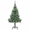 vidaXL Albero di Natale Artificiale Imbiancato con Luci LED 120 cm