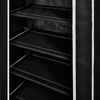 vidaXL Scarpiera in Tessuto Richiudibile 58 x 28 x 106 cm Nera
