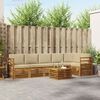 vidaXL Set divano sezionale con cuscino 7 pcs Naturale e Beige