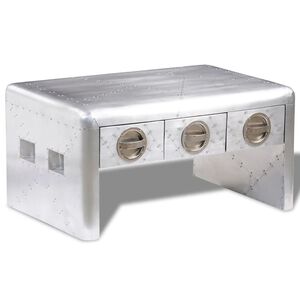 vidaXL Tavolino Aviatore con 3 Cassetti Stile Vintage Aircraft Airman