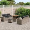 vidaXL Set Divano da Giardino 9 pcs Grigio Rattan in Polipropilene