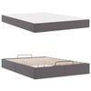 vidaXL Struttura letto con materasso con materasso 2 pcs Grigio PVC