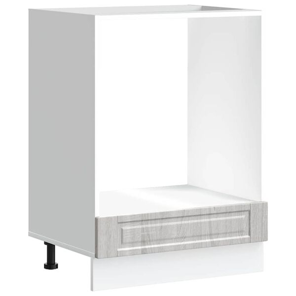 vidaXL Armadio per Forno Porto Grigio Sonoma in Legno Multistrato