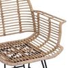 vidaXL Sedia da pranzo 2 pcs Naturale 57 x 54.5 x 85 cm Rattan e Ferro