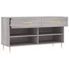 vidaXL Panca Porta Scarpe Grigio Sonoma 102x35x55 cm Legno Multistrato