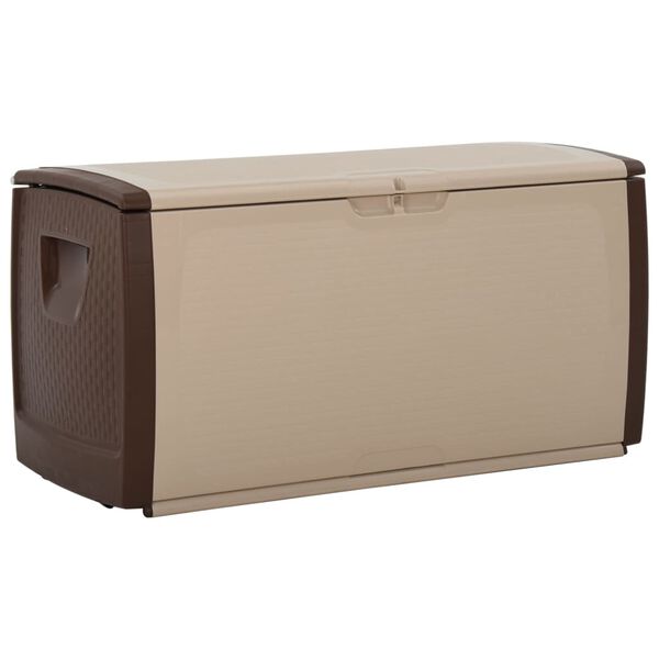 vidaXL Baule Beige e Marrone 122x56x63 cm
