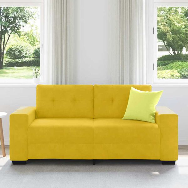 vidaXL Divano Divanetto Giallo 180x77x82 cm in Velluto