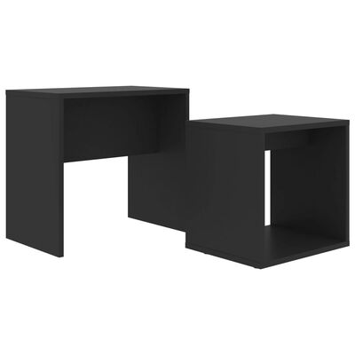 vidaXL Set Tavolini da Salotto Nero 48x30x45 cm in Legno Multistrato