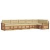 vidaXL Set di divani da esterno 6 pz Naturale e Beige