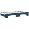 vidaXL Divano Letto Estraibile con Materassi Blu 100x200 cm Velluto