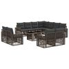 vidaXL Set Divano da Giardino 12 pz Grigio e Grigio Scuro polyrattan