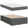 vidaXL Struttura letto con materasso Grigio scuro 120 x 200 cm Tessuto