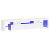 vidaXL Mobile Porta TV con Luci LED Bianco 200x36,5x40 cm