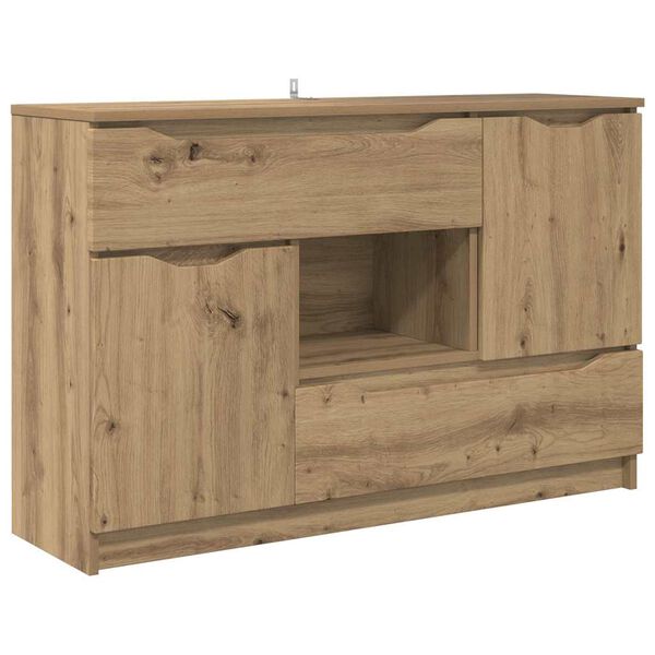 vidaXL Credenza Rovere artigianale 100 x 30 x 65,6 Legno multistrato
